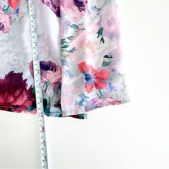 Yumi Dress Floral Maxi Front Tie Lined Flowy Back Zip Women's 6 - Picture 8 of 9